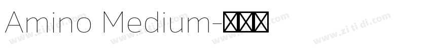 Amino Medium字体转换
